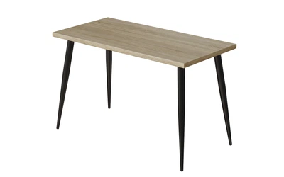 Стіл кухонний Марсель 50 Ferrum-decor 75x120x60 Чорний метал ДСП Дуб Сонома 32 мм (MAR5003)