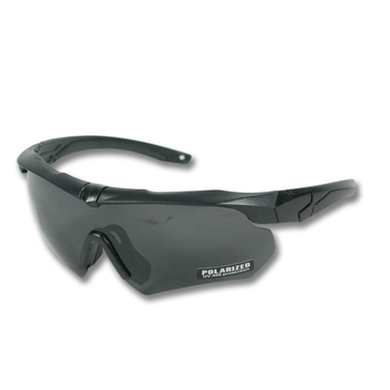 Тактические очки Polarized uv400 C5 с 3 линзами и Черная оправа