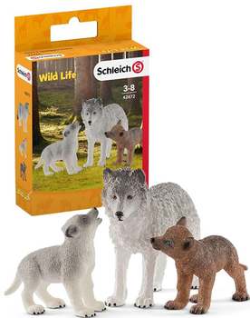 Набір фігурок Schleich Wild Life Мати вовчиця та вовченята 42472 (4059433296036)