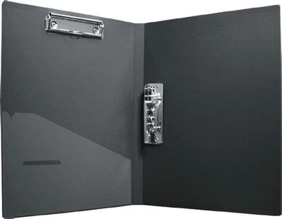 Папка с прижимом Economix пластиковая чёрная A4, CLIP B+C (E31203-01)