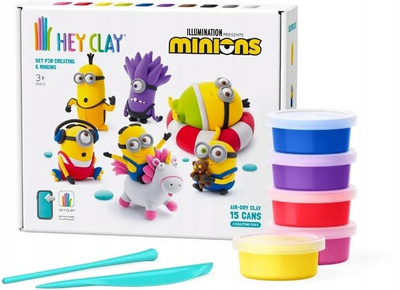 Zestaw Hey Clay Minionki Masa Plastyczna + Akcesoria 15 szt. (5904754608244)