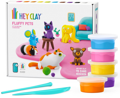 Набір Hey Clay Puffy Pets Пластилін + аксесуари 15 шт. (5904754605335)