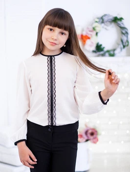 Блузка школьная "Свит блуз" мод. 7004 с декором р.122