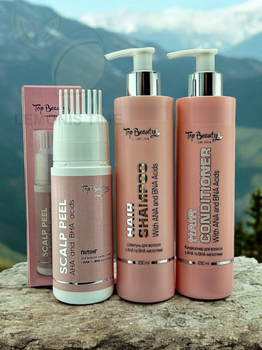 Набір для догляду за волоссям з АНА та ВНА кислотами Top Beauty AHA и BHA acids