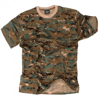 Футболка тактическая MIL-TEC камуфляж марпат Digital woodland MARPAT S