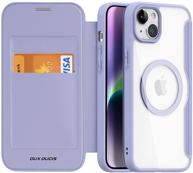 Чохол-книжка Dux Ducis Skin X Pro для iPhone 15 з MagSafe Purple (6934913025192)