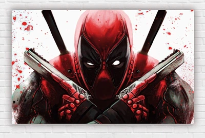 Паперовий плакат "Супергерої Марвел / Marvel. Дедпул / Deadpool, АРТ" 120х75см