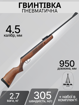 Гвинтівка пневматична BSA Meteor Evo 4.5 мм 170