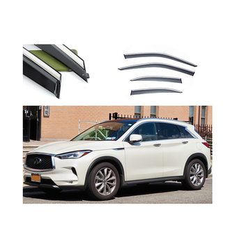 Дефлекторы окон (ветровики) из нержавеющей стали 3D на Infiniti QX50 (2015-2022) 4 шт. FLY, BINQ501523-W/S