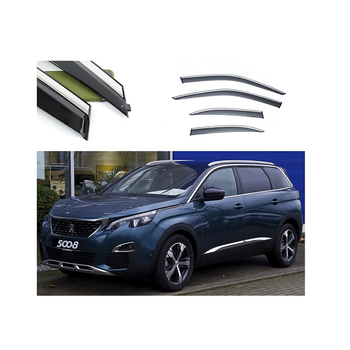 Дефлекторы окон (ветровики) из нержавеющей стали 3D на Peugeot 5008 (2017-н.в) 4 шт. FLY, BPG500823-W/S