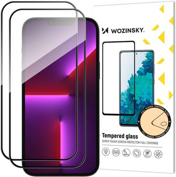 Захисне скло Wozinsky Full Glue Case Friendly для Apple iPhone 15 2 шт. Black (9145576280263)