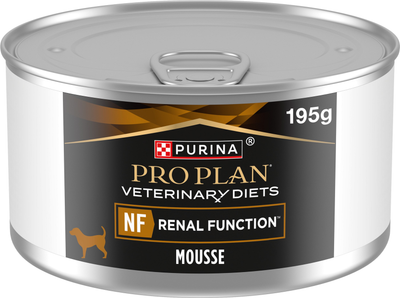 Влажный диетический корм для взрослых собак Purina Pro Plan Veterinary Diets NF Renal Function для поддержания функции почек при хронической болезни почек, мусс 195 г х 24 шт (7613287862372)