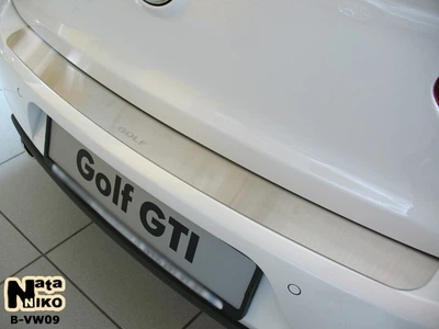 Накладка на бампер Volkswagen Golf VI 2008- без загиба NataNiko B-VW09