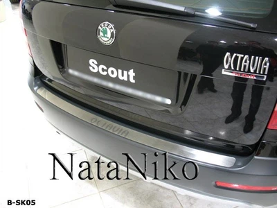Накладка на бампер Skoda Octavia II Kombi 2004- без загиба NataNiko B-SK05
