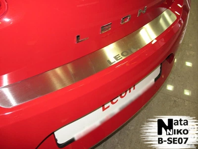 Накладка на бампер Seat Leon II 2005- без загиба NataNiko B-SE07