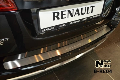 Накладка на бампер Renault Koleos 2008- без загиба NataNiko B-RE04