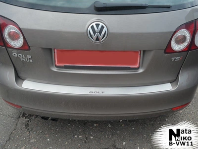Накладка на бампер Volkswagen Golf V/VI Plus 2004-2008 без загиба NataNiko B-VW11