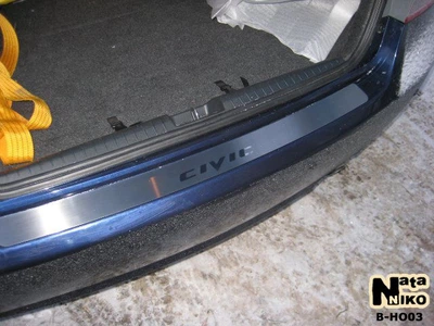 Накладка на бампер Honda Civic VIII 4D 2006-2011 без загиба NataNiko B-HO03