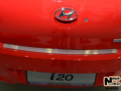 Накладка на бампер Hyundai i20 2008- без загиба NataNiko B-HY03