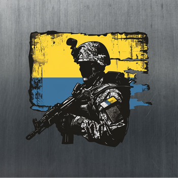 Плівка Оракал з патріотом, 30*30 см, бампер