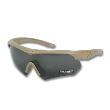 Тактические очки Polarized uv400 C5 с 3 линзами и Койот оправа