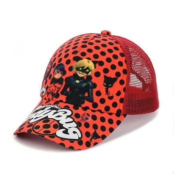 Дитяча кепка із сіткою Леді Баг (Lady Bug) 52-55 см Червоний