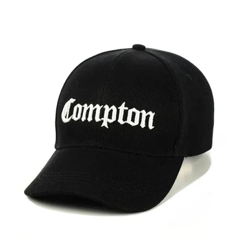 Молодежная кепка с вышивкой Комптон (Compton) One-size 56-59 см Черный с белым