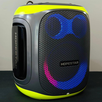 Портативна колонка HOPESTAR Party 130 з 2-ма мікрофонами Сіра