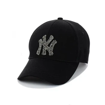 Молодежная кепка с камнями Нью Йорк (New York) One-size 54-57см Черный