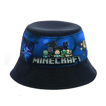 Дитяча панама із сіткою Майнкрафт (Minecraft) 52-54 см Темно-синій