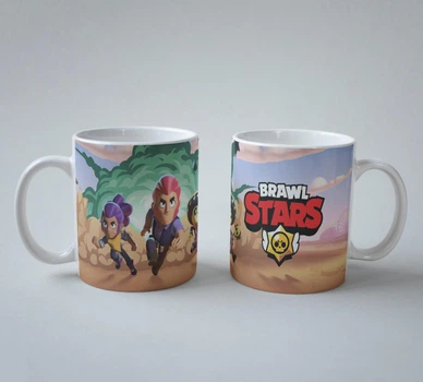 Подарочная чашка с принтом Бравл Старс (Brawl Stars) Взрыв 330 мл.