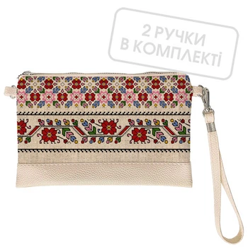 Клатч через плечо Український орнамент з квітів 25x15 см