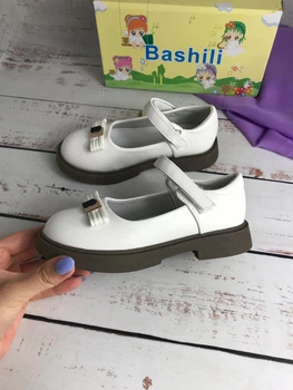 Туфлі шкільні для дівчинки Bashili 28р-18.5см Білий (760)