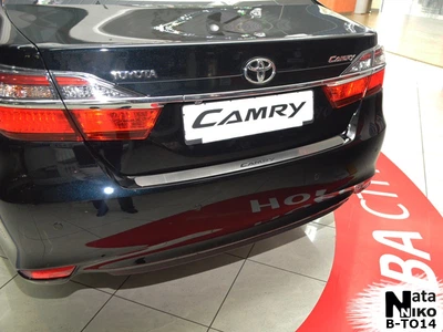 Накладка на бампер Toyota Camry 50 2012- без загиба без надписи NataNiko B-TO14