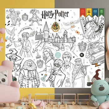 Раскраска Гарри Поттер / Harry Potter Мега большая раскраска 120х150 см