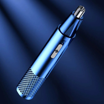 Тример для носа та вух Nose hair trimmer на акумуляторі з USB зарядкою круглий синій