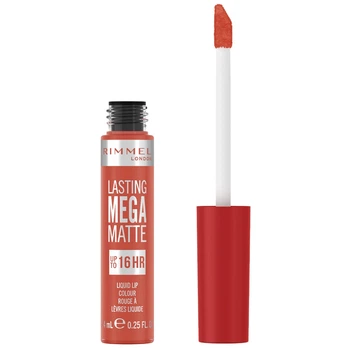 Рідка матова помада для губ Rimmel Lasting Mega Matte Liquid Lip Colour 600 - Coral Sass 7,4ml (3616304350559)