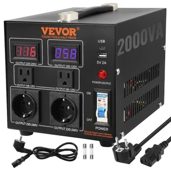 Универсальный понижающе-повышающий трансформатор 2000 Вт 220V-110V/110V-220V