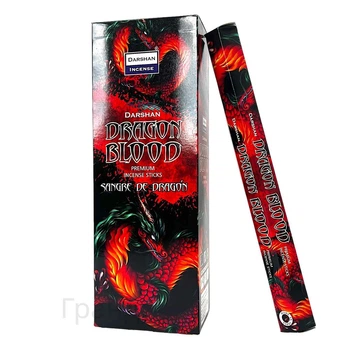 Набор благовоний Dragon Blood Кровь Дракона Darshan 6 шестигранников Аромапалочки 35901K