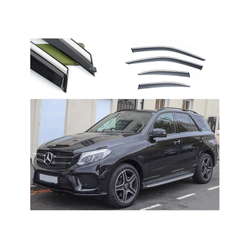 Дефлекторы окон (ветровики) из нержавеющей стали 3D на Mercedes GLE (2012-2019) 4 шт. FLY, BBZGE1223-W/S