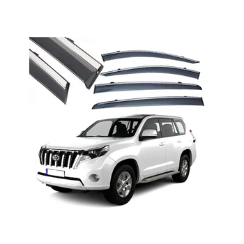 Дефлекторы окон (ветровики) из нержавеющей стали 3D на Toyota Land Cruiser Prado 150/Lexus GX460 (20 FLY, BTYPD1023-W/S