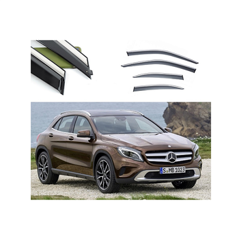 Дефлекторы окон (ветровики) из нержавеющей стали 3D на Mercedes GLA 200/250 (2015-2019) 4 шт. FLY, BBZGLA1523-W/S
