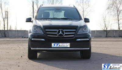 Кенгурятник защита переднего бампера на Mercedes GL 164 06-12 d60х1,6мм Мерседес Гл ST1934