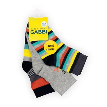 Шкарпетки дитячі для хлопчика GABBI NSM-652/3 3 пари розмір 14-16 (90653)