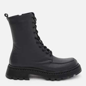 Женские демисезонные берцы кожаные высокие Bistfor 34412/102ut 36 23.5 см Черные (ROZ6501023975)