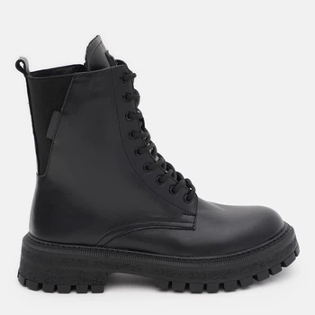 Женские демисезонные берцы кожаные высокие Bistfor 24414/221ut 36 23.5 см Черные (ROZ6501023954)