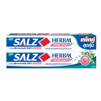 Зубна паста LION SALZ Herbal-Pink Salt Травяная с розовой солью двойная упаковка 140гх2