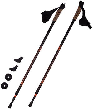 Kijki Nordic Walking Bjorn Pacer 2-częściowy 110 - 135 cm pomarańczowe (5902860635635)