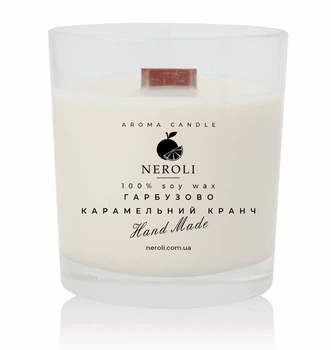 Аромасвеча соевая NEROLI Тыквенно-Карамельный Кранч 200 мл Crystal Grace