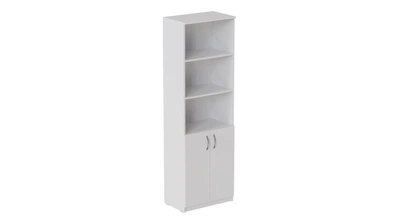 Шкаф Анжело Ferrum-decor на 5 полок с 2 дверями 1900x600x380 ДСП Белый 16 мм (ANG2028)